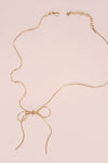 snake chain bow necklace gold trendy feminine chic