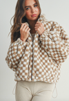 The Dari Checkered Teddy Jacket