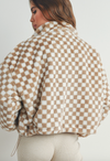 The Dari Checkered Teddy Jacket