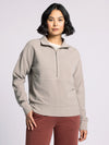 thread & supply collared pullover hazel pullover fungi taupe 1/2 zip