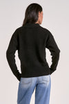 elan collared v-neck sweater black