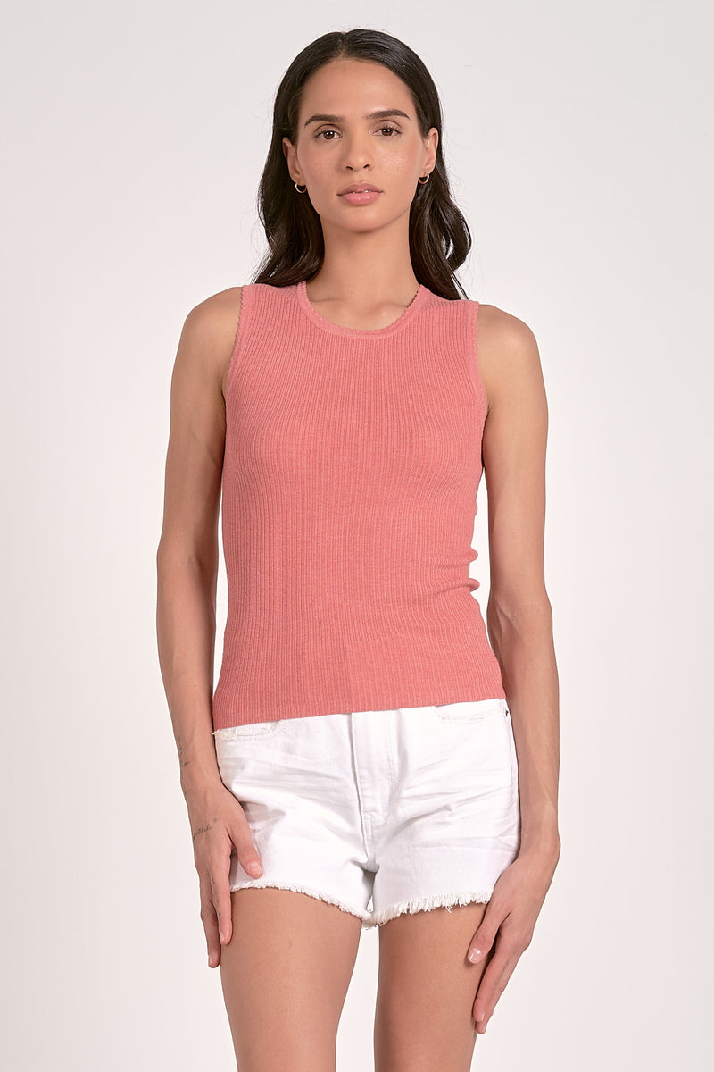 Elan Wide Strap Ribbed Basic Tank | One:Nine Boutique