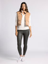 issey reversible vest thread & supply cropped puffer vest womens fall winter basic tofu macchiato