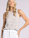 thread & supply sinclair tank top relaxed fit crewneck white taupe