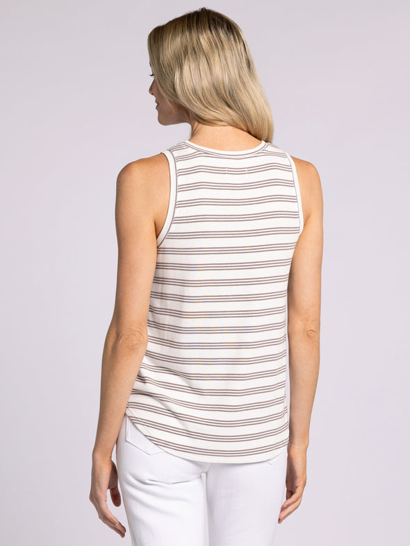 thread & supply sinclair tank top relaxed fit crewneck white taupe
