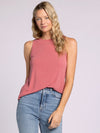 thread & supply sinclair tank top relaxed fit crewneck slate rose