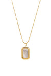 The Victoria 18k Gold Plated Rectangle Shell Pendant Necklace