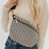 westlyn woven bum bag checkered bag pretty simple black