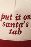 womens trendy put it on santas tab holiday baseball trucker hat