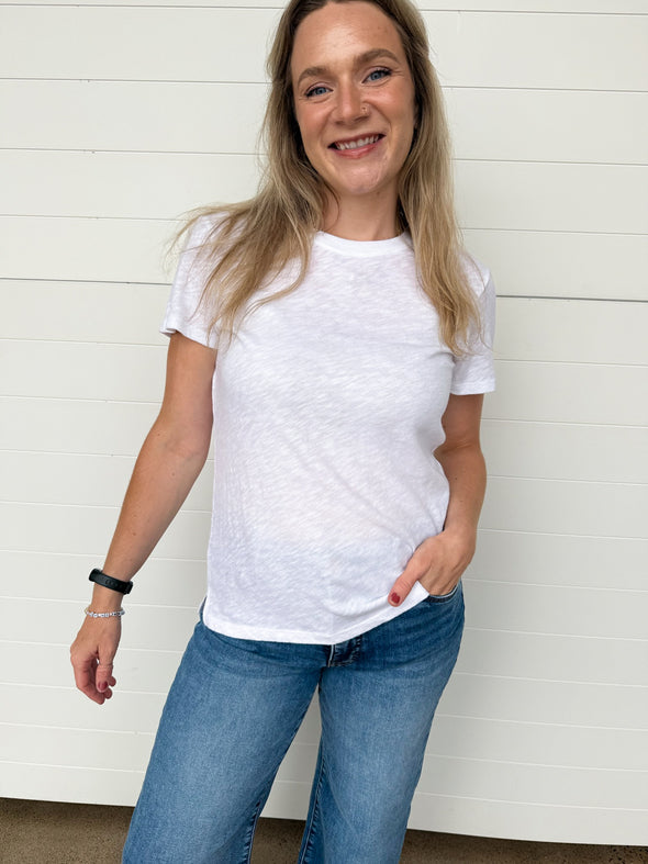 crew neck cotton tee