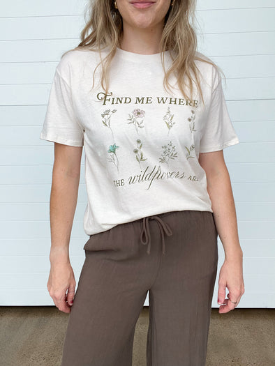 off white wildflower graphic tee