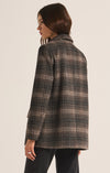 z supply kingston relaxed plaid blazer black latte