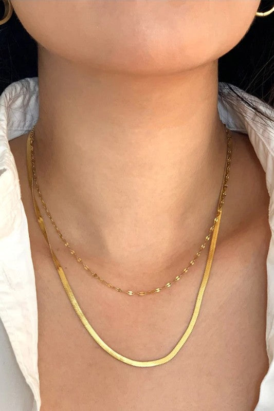 The Zoe Layered Snake Chain Necklace