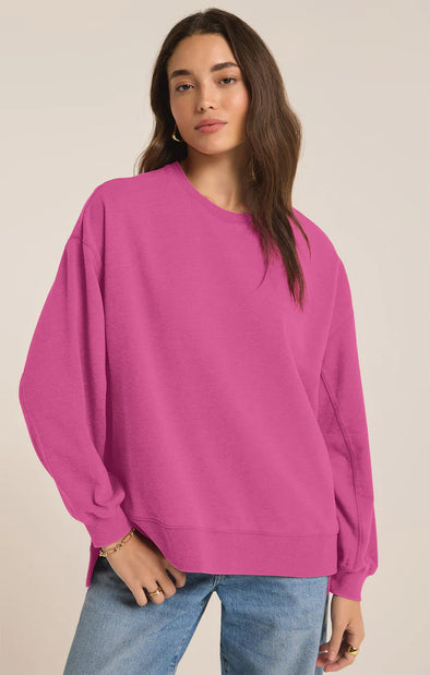 zsupply modern weekender oversized sweatshirt with side slit