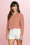 The Monica Cropped Button Down Top