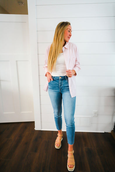 The Charlize High Rise Cigarette Jeans - Effortless Wash
