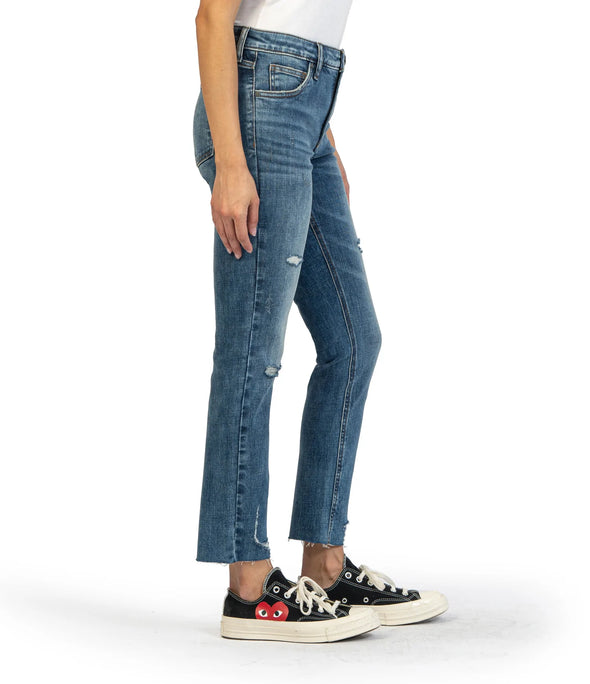 The Reese High Rise Distressed Ankle Straight - Unique