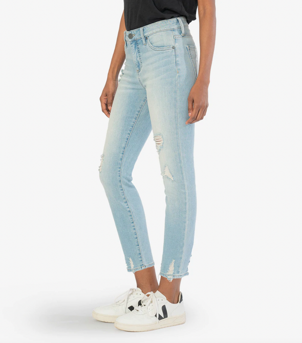The Reese High Rise Distressed Straight - Concise Wash