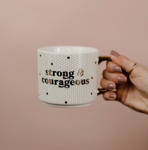 The Strong & Courageous Tile Mug
