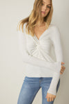 The Mila Twist Front Sweater