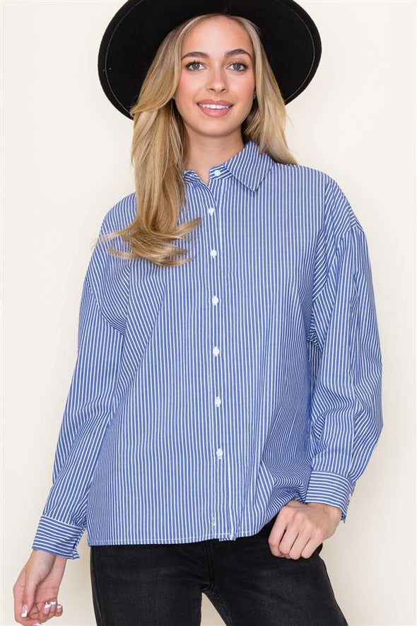 The Justice Pinstripe Button Up