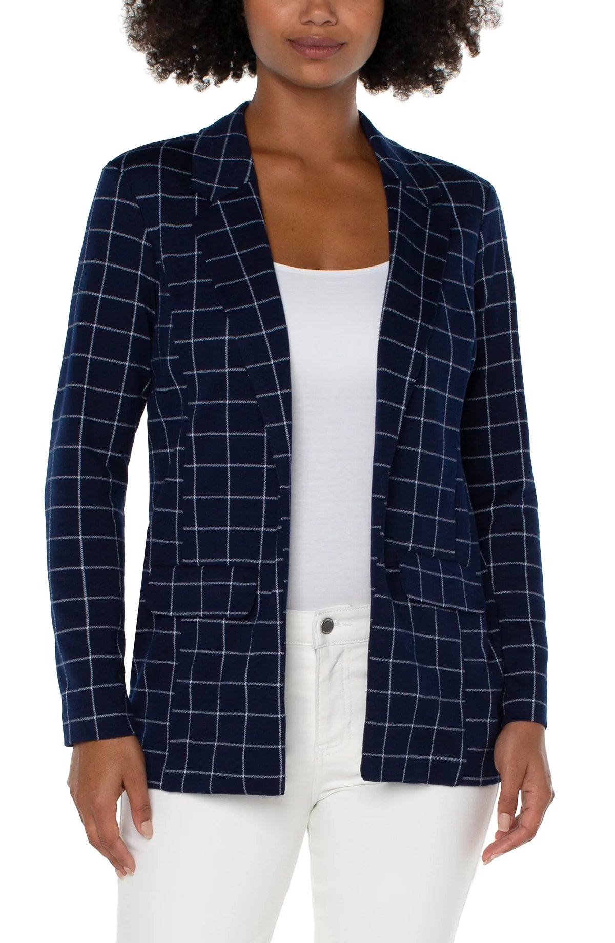 Checkered sales boyfriend blazer