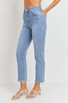 The Val Busted Hem Straight Leg Jeans