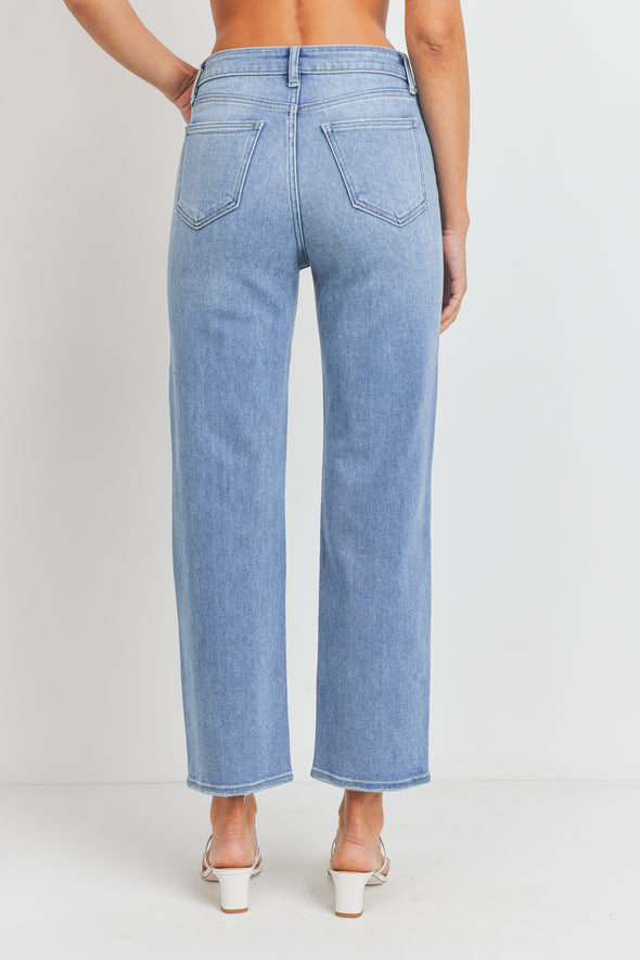 The Rory High Rise Ankle Straight Jeans