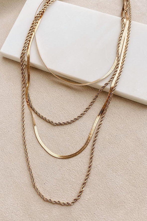 The Viola Layered Chain Necklace
